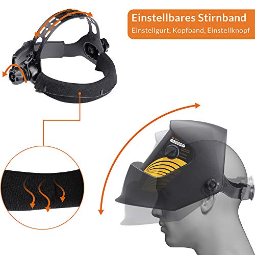 Monzana Casco automático de soldadura | perfecto para cualquier soldadura | oscurecimiento automático | células solares | temperatura de trabajo -10° hasta 65° C | Careta de soldadura | Monzana Casco automático de soldadura | perfecto para cualquier soldadura | oscurecimiento automático | células solares | temperatura de trabajo -10° hasta 65° C | Careta de soldadura |
