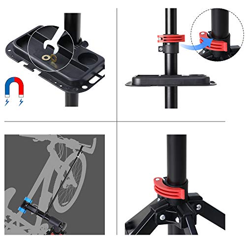 Monzana Soporte para Bicicletas reparación para Taller pies Estable Plegable máx 30kg Giratorio a 360° Caballete de Montaje