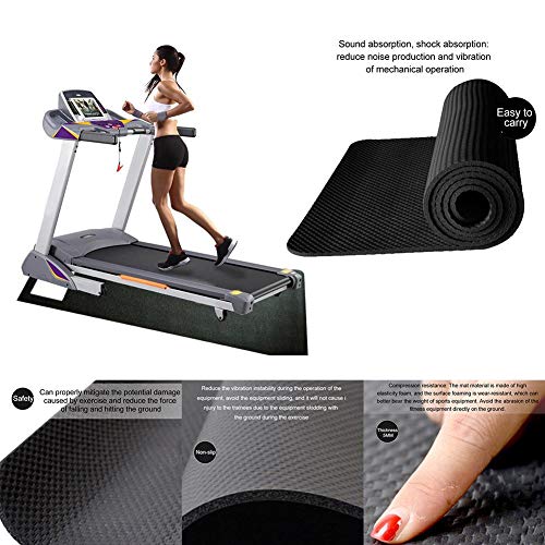 Mooderff - Esterilla de protección para el suelo - Esterilla deportiva para aparatos de fitness, cinta de correr, bicicleta estática, banco de pesas, equipos deportivos, 60 x 180 cm