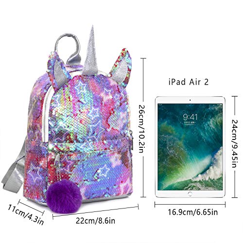 MOOKLIN ROAM Mochila Infantil Unicornio, Regalos para Niñas, Mochilas Escolares Juveniles en Gran Capacidad, Bolsa con Lentejuelas Lindo para Niños Muchachas Mujer (Peluche de Felpa: Color Aleatorio)