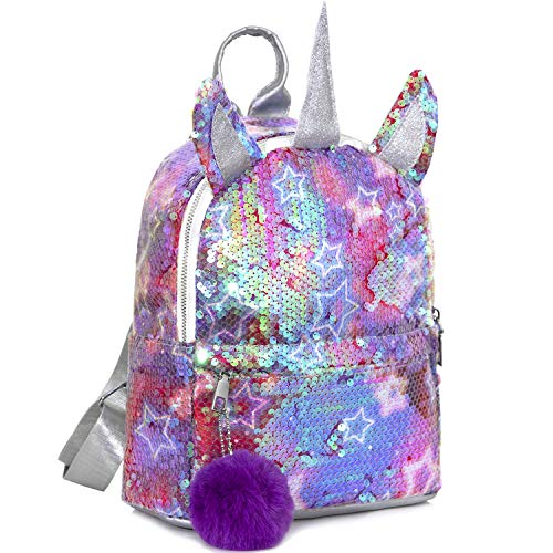 MOOKLIN ROAM Mochila Infantil Unicornio, Regalos para Niñas, Mochilas Escolares Juveniles en Gran Capacidad, Bolsa con Lentejuelas Lindo para Niños Muchachas Mujer (Peluche de Felpa: Color Aleatorio)