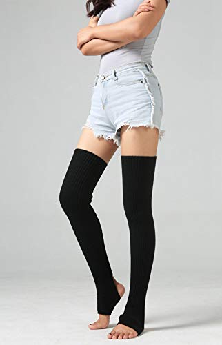 MoonyLI Calentadores de piernas para mujeres rectas sobre la rodilla calcetines de ballet danza calcetines de yoga latino botas puños calcetines calientes ganchillo calcetines largos 1 par MoonyLI Calentadores de piernas para mujeres rectas sobre la rodilla calcetines de ballet danza calcetines de yoga latino botas puños calcetines calientes ganchillo calcetines largos 1 par