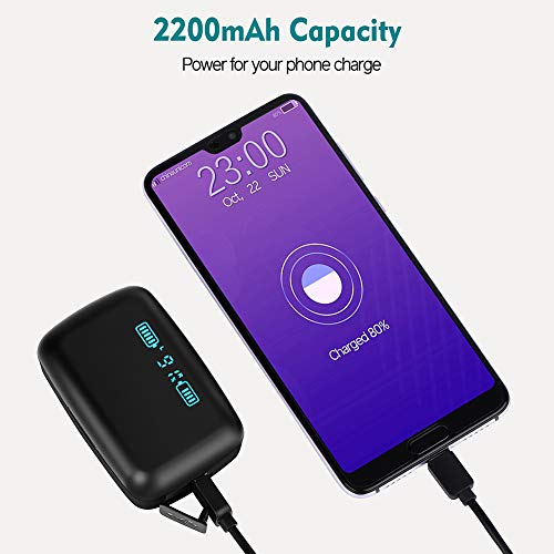 Moosen Auriculares Bluetooth 5.0, Auriculares Inalámbricos 156H Tiempo de Juego Bajo Profundo Hi-Fi Sonido Estéreo In-Ear Sport Auricular con Mic, IPX7 Impermeable, Digital Display Estuche de Carga Moosen Auriculares Bluetooth 5.0, Auriculares Inalámbricos 156H Tiempo de Juego Bajo Profundo Hi-Fi Sonido Estéreo In-Ear Sport Auricular con Mic, IPX7 Impermeable, Digital Display Estuche de Carga