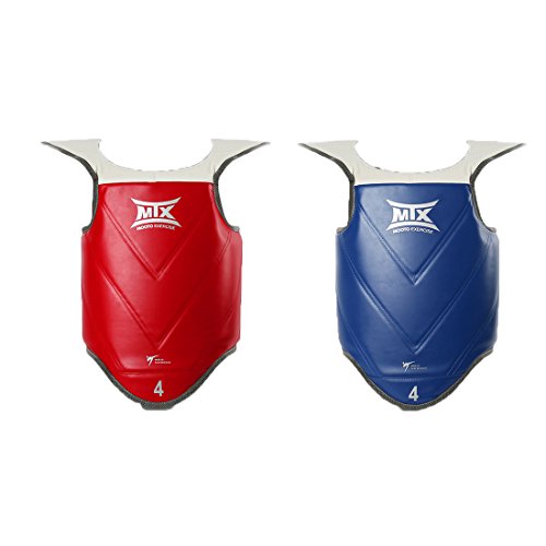 Mooto Taekwondo MTX cofres Protectores L (Longitud 71cm o 27.9ft) Rojo Azul