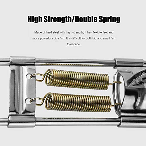 Mooyod Stainless Steel Fishing Rod Holder Rack Automatically Pulls Back Portable Double Spring