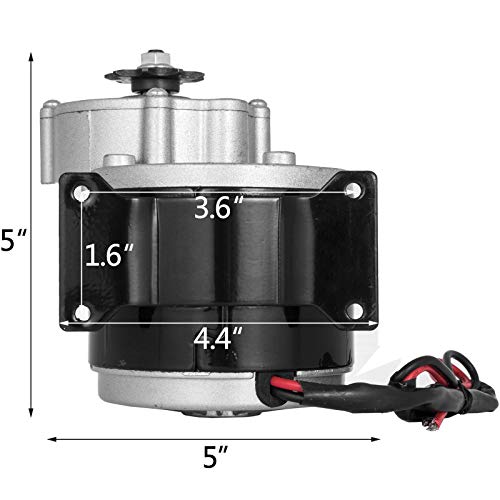 Moracle Motor Eléctrico 24 V y 350 W con Engranaje para Bicicleta con Reducción de Engranaje Motor Eléctrico DC para Go Karts E-Bike