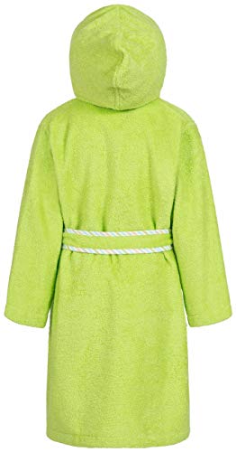 Morgenstern Ropa de Dormir Capucha Rizo de Algodón Albornoz niños Rizo Verde Talla 170-176 cm Albornoz niña 15 años Albornoz niña 16 años