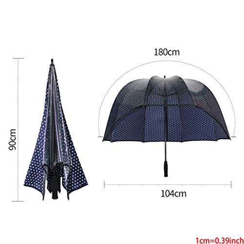 Morningmo - Paraguas transparente con burbujas, resistente al viento, con forma de cúpula, casco vibrador invertido, paraguas de golf transparente