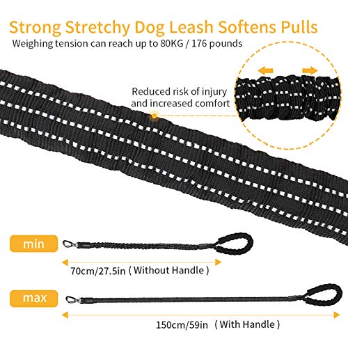 morpilot Correa para Perro Elástica, Correa de Nylon Reflectantes para Mascota Grande Mediano con Extensión Fuerte (Tensión Máxima hasta 80Kg) Correa con Mango Acolchado Suave+ Bolsa de Basura morpilot Correa para Perro Elástica, Correa de Nylon Reflectantes para Mascota Grande Mediano con Extensión Fuerte (Tensión Máxima hasta 80Kg) Correa con Mango Acolchado Suave+ Bolsa de Basura