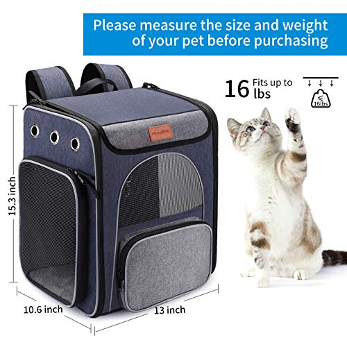 morpilot Mochila Gato, Mochila Transportin Perro Plegable para Gatos y Perros Pequeños, Bolsa de Transporte Transpirable con Correa de Seguridad Interior + Tazón, Ideal para Viajes, Uso al Aire Libre morpilot Mochila Gato, Mochila Transportin Perro Plegable para Gatos y Perros Pequeños, Bolsa de Transporte Transpirable con Correa de Seguridad Interior + Tazón, Ideal para Viajes, Uso al Aire Libre
