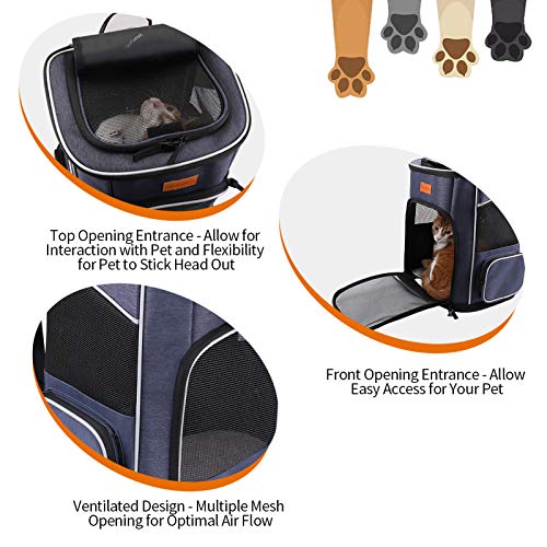 Morpilot Mochila Transportín Perro, Mochila Transportín Gato Bien Ventilado con Correa de Seguridad Interior, Bolsa de Transporte para Para Gatos y Perros Pequeños (13*11*16.5 inch) + Tazón Plegable Morpilot Mochila Transportín Perro, Mochila Transportín Gato Bien Ventilado con Correa de Seguridad Interior, Bolsa de Transporte para Para Gatos y Perros Pequeños (13*11*16.5 inch) + Tazón Plegable