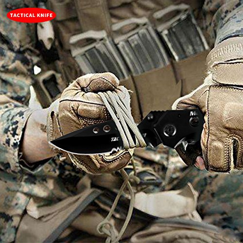 morpilot Navaja y Linterna Tática Set, Cuchillo Supervivencia, Navaja Caza Pesca 85mm, Acero Inoxidble, Linterna Militar de 5 Modos, 500LM, Impermeable IPX4, Portátil morpilot Navaja y Linterna Tática Set, Cuchillo Supervivencia, Navaja Caza Pesca 85mm, Acero Inoxidble, Linterna Militar de 5 Modos, 500LM, Impermeable IPX4, Portátil
