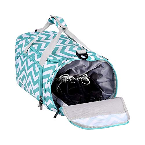 MOSISO Bolsas de Gimnasio Tejido de Poliéster Plegable de Viaje Durante la Noche Duffels Ligero Deportivo Deportes Camping Hombro Bolso para Hombres y Mujeres, Chevron Caliente Azul MOSISO Bolsas de Gimnasio Tejido de Poliéster Plegable de Viaje Durante la Noche Duffels Ligero Deportivo Deportes Camping Hombro Bolso para Hombres y Mujeres, Chevron Caliente Azul