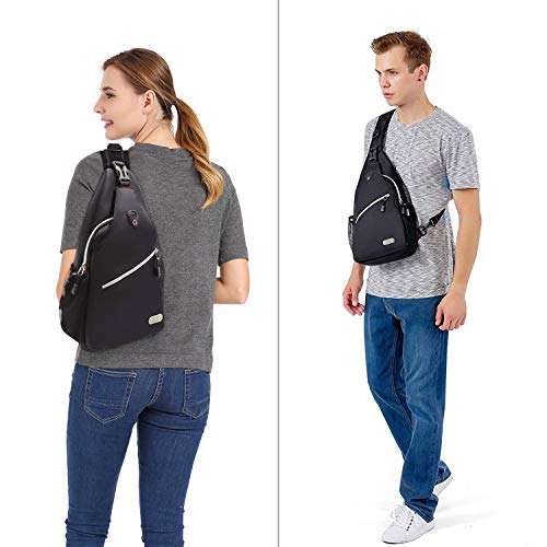 MOSISO Bolso de Honda, Poliéster Repelente de Agua Duradero Pecho Hombro Desbalanceada Gimnasia Fanny Ligero Crossbody Saco Satchel al Aire Libre Excursión Mochila Daypack, Negro MOSISO Bolso de Honda, Poliéster Repelente de Agua Duradero Pecho Hombro Desbalanceada Gimnasia Fanny Ligero Crossbody Saco Satchel al Aire Libre Excursión Mochila Daypack, Negro