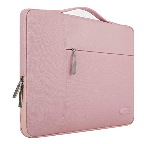 MOSISO Funda Blanda Compatible con 11.6-12.3 Pulgadas MacBook Air 11/Acer Chromebook R11/ HP Stream/Samsung/Lenovo/ASUS, Poliéster Maletín Protectora Multifuncional Bolso, Rosado