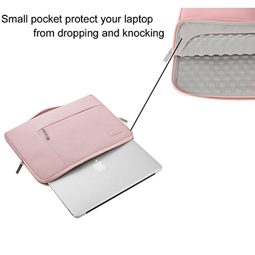 MOSISO Funda Blanda Compatible con 11.6-12.3 Pulgadas MacBook Air 11/Acer Chromebook R11/ HP Stream/Samsung/Lenovo/ASUS, Poliéster Maletín Protectora Multifuncional Bolso, Rosado