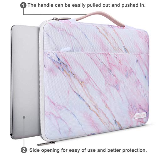 MOSISO Maletín Compatible con 13-13.3 Pulgadas MacBook Air/MacBook Pro/Ordenador, Funda Blanda Protectora 360 Multifuncional Bolso de Poliéster Mármol Grano Cruzado con Correa de Carro MOSISO Maletín Compatible con 13-13.3 Pulgadas MacBook Air/MacBook Pro/Ordenador, Funda Blanda Protectora 360 Multifuncional Bolso de Poliéster Mármol Grano Cruzado con Correa de Carro