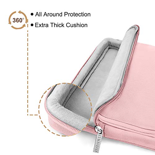 MOSISO Maletín Compatible con MacBook Pro 16 Pulgadas/15 15.4 15.6 Pulgadas DELL Lenovo HP ASUS Acer Samsung Chromebook, Bolso de Hombro Repelente Agua Funda Protectora 360 con Correa,Rosa