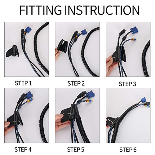 MOSOTECH Organizador Cables, Cubre Cables de 2 x 1.5m, Flexible Funda Organizador Cables, Organizador de Cables Mesa, Recoge Cables para Office y PC Escritorio-Negro y Gris (Ø2.6cm y Ø2.2cm) MOSOTECH Organizador Cables, Cubre Cables de 2 x 1.5m, Flexible Funda Organizador Cables, Organizador de Cables Mesa, Recoge Cables para Office y PC Escritorio-Negro y Gris (Ø2.6cm y Ø2.2cm)