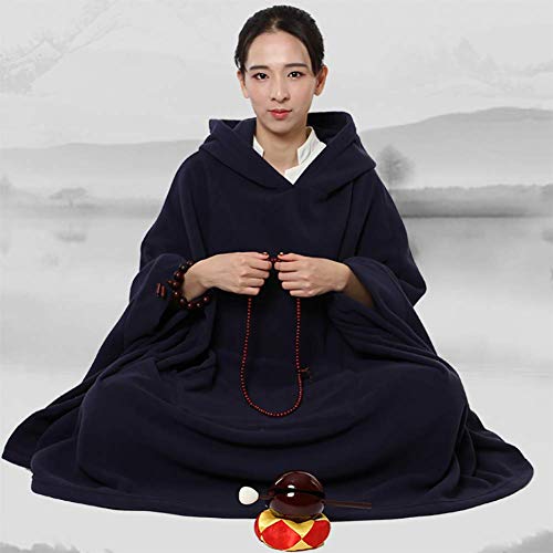 Moter De los Hombres y la Ropa de Lana meditación Manto de la meditación la meditación Guanyin Capa de Legos de Las Mujeres,Azul,XL Moter De los Hombres y la Ropa de Lana meditación Manto de la meditación la meditación Guanyin Capa de Legos de Las Mujeres,Azul,XL