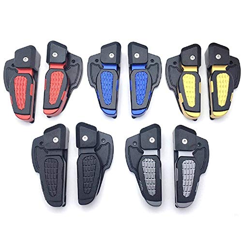 Moto Estribera CNC Reposapiés Plegables Pedales for Vespa Primavera Sprint 150 2017-2019 Reposapiés para Moto (Color : Black)