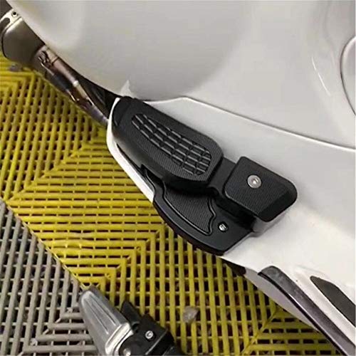 Moto Estribera CNC Reposapiés Plegables Pedales for Vespa Primavera Sprint 150 2017-2019 Reposapiés para Moto (Color : Black)