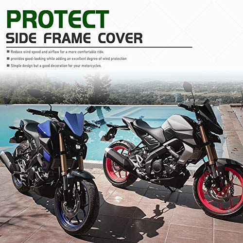 Motocicleta Aluminio Faro Delantero Carenado Parabrisas Deflectores de Viento Protector de Visera para Yamaha MT 15 MT15 MT-15 MT 125 MT125 MT-125 Accesorios 2019 2020 2021 (Negro)