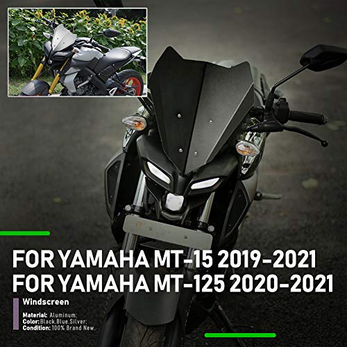 Motocicleta Aluminio Faro Delantero Carenado Parabrisas Deflectores de Viento Protector de Visera para Yamaha MT 15 MT15 MT-15 MT 125 MT125 MT-125 Accesorios 2019 2020 2021 (Negro) Motocicleta Aluminio Faro Delantero Carenado Parabrisas Deflectores de Viento Protector de Visera para Yamaha MT 15 MT15 MT-15 MT 125 MT125 MT-125 Accesorios 2019 2020 2021 (Negro)