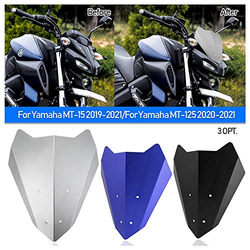 Motocicleta Aluminio Faro Delantero Carenado Parabrisas Deflectores de Viento Protector de Visera para Yamaha MT 15 MT15 MT-15 MT 125 MT125 MT-125 Accesorios 2019 2020 2021 (Negro) Motocicleta Aluminio Faro Delantero Carenado Parabrisas Deflectores de Viento Protector de Visera para Yamaha MT 15 MT15 MT-15 MT 125 MT125 MT-125 Accesorios 2019 2020 2021 (Negro)