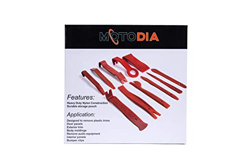MotoDia - lote de 11 herramientas de retirada de embellecedores, paneles y molduras de coche MotoDia - lote de 11 herramientas de retirada de embellecedores, paneles y molduras de coche