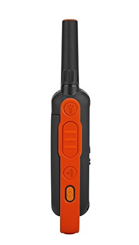 Motorola T82 - Walkie Talkie, color negro y naranja, paquete de 2 unidades