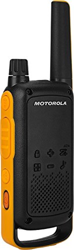 Motorola Talkabout T82 Extrem - Walki-Talkis, Alcance hasta 10 Km, Pantalla Oculta, Linterna LED, color Negro y Amarillo