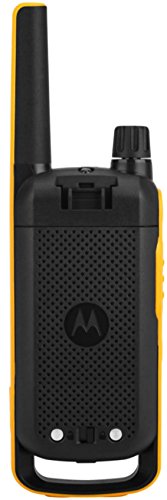Motorola Talkabout T82 Extrem - Walki-Talkis, Alcance hasta 10 Km, Pantalla Oculta, Linterna LED, color Negro y Amarillo