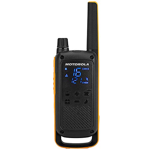 Motorola TALKABOUT T82 EXTREME QUAD PACK WE - Walkie Talkie, color negro y amarillo