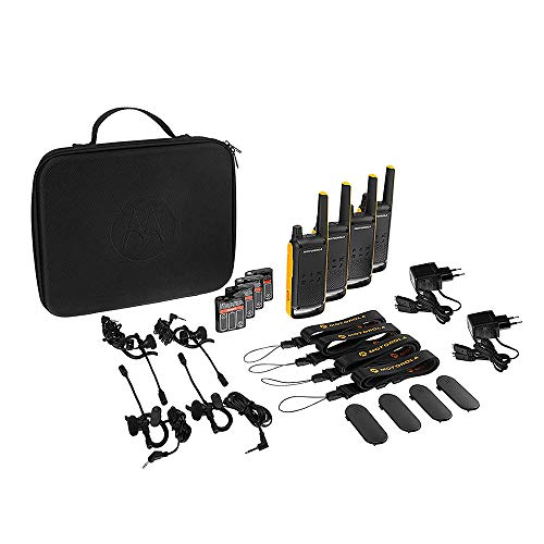 Motorola TALKABOUT T82 EXTREME QUAD PACK WE - Walkie Talkie, color negro y amarillo Motorola TALKABOUT T82 EXTREME QUAD PACK WE - Walkie Talkie, color negro y amarillo