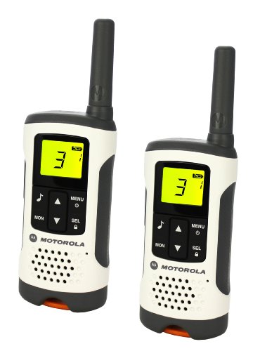 Motorola Walkie Talkie T50 - Pack 2 unidades - Largo alcance 6 km - 8 + 121 códigos - Batería recargable hasta 16 horas, Gris