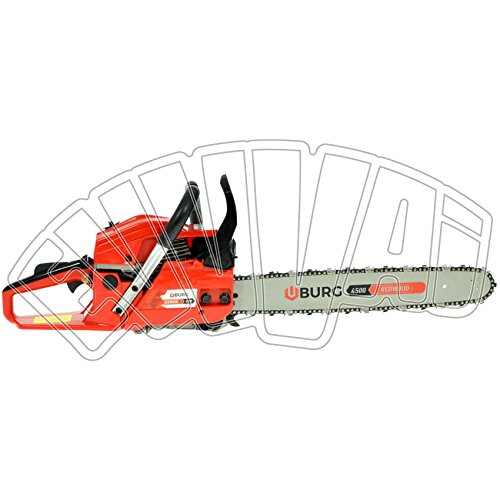 Motosierra Redwood 4500 Motor 45,2 cc 2 tiempos barra 18" carburador walbro – Burg Motosierra Redwood 4500 Motor 45,2 cc 2 tiempos barra 18" carburador walbro – Burg
