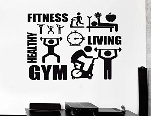 Motto motto gym vinilo pegatinas de pared puede lema fitness ejercicio aula dormitorio gimnasio decoración