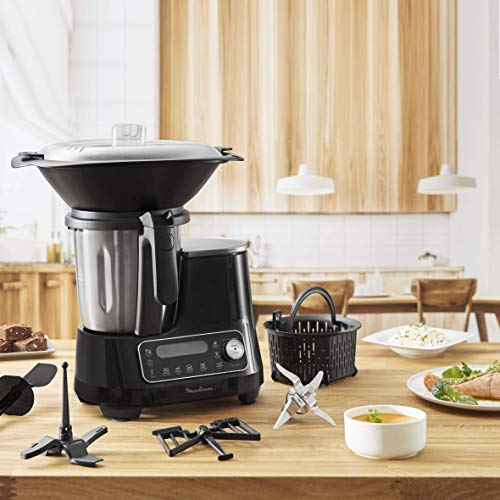 Moulinex ClickChef HF4SPR30 - Robot de cocina multifunción 3.6 l (Recetario en Castellano, 5 programas Auto, temperatura de 30 a 120 ºC, 12 velocidades, 1400 W, 32 funciones, báscula, vaporera) Negro Moulinex ClickChef HF4SPR30 - Robot de cocina multifunción 3.6 l (Recetario en Castellano, 5 programas Auto, temperatura de 30 a 120 ºC, 12 velocidades, 1400 W, 32 funciones, báscula, vaporera) Negro