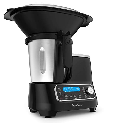 Moulinex ClickChef HF4SPR30 - Robot de cocina multifunción 3.6 l (Recetario en Castellano, 5 programas Auto, temperatura de 30 a 120 ºC, 12 velocidades, 1400 W, 32 funciones, báscula, vaporera) Negro Moulinex ClickChef HF4SPR30 - Robot de cocina multifunción 3.6 l (Recetario en Castellano, 5 programas Auto, temperatura de 30 a 120 ºC, 12 velocidades, 1400 W, 32 funciones, báscula, vaporera) Negro