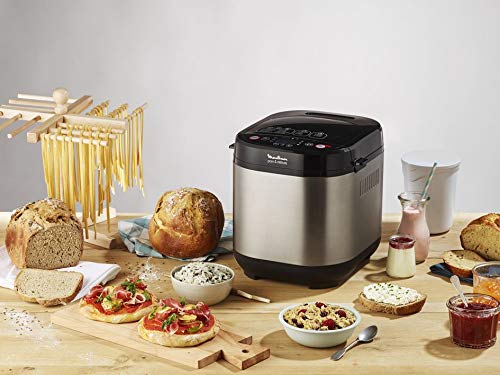 Moulinex Pain & Délices OW240E30 - Panificadora 1 kg, función yogur, pan sin gluten, pan casero, 20 programas automáticos, temporizador de 15 h, función mantenimiento de 1 h, libro de recetas incluido Moulinex Pain & Délices OW240E30 - Panificadora 1 kg, función yogur, pan sin gluten, pan casero, 20 programas automáticos, temporizador de 15 h, función mantenimiento de 1 h, libro de recetas incluido