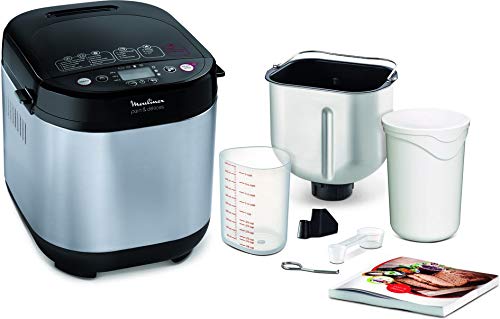 Moulinex Pain & Délices OW240E30 - Panificadora 1 kg, función yogur, pan sin gluten, pan casero, 20 programas automáticos, temporizador de 15 h, función mantenimiento de 1 h, libro de recetas incluido Moulinex Pain & Délices OW240E30 - Panificadora 1 kg, función yogur, pan sin gluten, pan casero, 20 programas automáticos, temporizador de 15 h, función mantenimiento de 1 h, libro de recetas incluido
