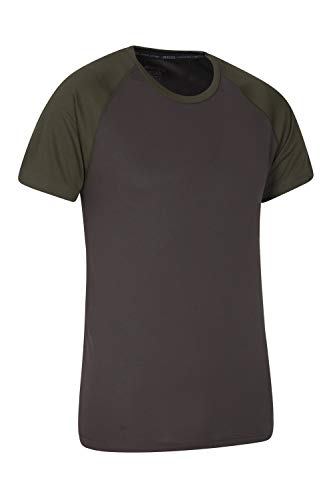 Mountain Warehouse Camiseta para Hombres Endurance - Transpirable, de protección Solar UPF30, Camiseta Ligera y cómoda, Cuidado fácil Caqui XS Mountain Warehouse Camiseta para Hombres Endurance - Transpirable, de protección Solar UPF30, Camiseta Ligera y cómoda, Cuidado fácil Caqui XS