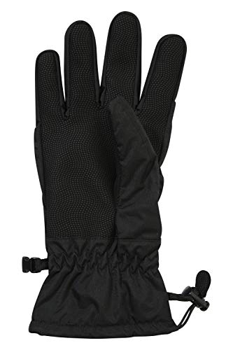 Mountain Warehouse Guantes Impermeables clásicos de Mens - Guantes Que completan un Ciclo Textured de la Palma, Guantes de la Mano de Ripstop con la Hebilla rápida Negro L Mountain Warehouse Guantes Impermeables clásicos de Mens - Guantes Que completan un Ciclo Textured de la Palma, Guantes de la Mano de Ripstop con la Hebilla rápida Negro L