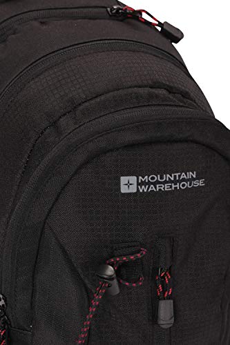 Mountain Warehouse Mochila de Merlin 12L - Airmesh Daypack Trasero, Bolsillos, Alto Vis, MP3 Compatible, petate de Breathable - para completar un Ciclo, Viajando Carbón Talla única