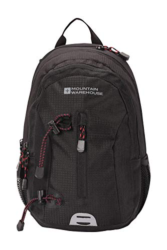 Mountain Warehouse Mochila de Merlin 12L - Airmesh Daypack Trasero, Bolsillos, Alto Vis, MP3 Compatible, petate de Breathable - para completar un Ciclo, Viajando Carbón Talla única