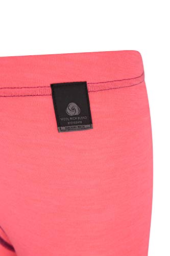 Mountain Warehouse Pantalón térmico de Lana Merino para niños - Transpirable, Ligero, Antibacteriano, fácil de Transportar, niños y niñas, Invierno Rosa Brillante 13 Años