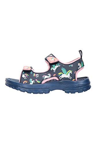 Mountain Warehouse Sandalias Sand para niña - Zapatos con Forro de Neopreno, Sandalias de Verano con Suela Resistente, Calzado con Tira de talón Desmontable Azul Marino 32 Mountain Warehouse Sandalias Sand para niña - Zapatos con Forro de Neopreno, Sandalias de Verano con Suela Resistente, Calzado con Tira de talón Desmontable Azul Marino 32
