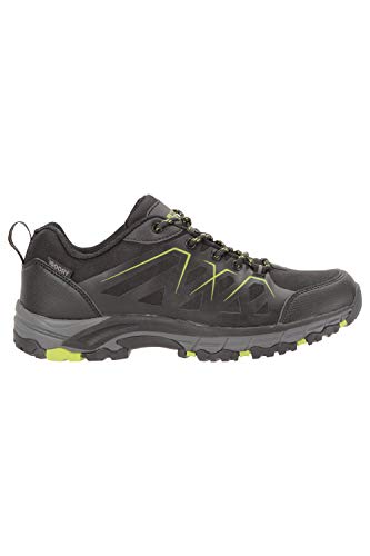 Mountain Warehouse Zapatillas Inca antidesgarros e Impermeables para Hombre - Duraderas, Suela Exterior de Goma, Plantilla EVA, Protector en talón y Dedos - Senderismo Negro 44