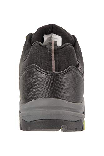 Mountain Warehouse Zapatillas Inca antidesgarros e Impermeables para Hombre - Duraderas, Suela Exterior de Goma, Plantilla EVA, Protector en talón y Dedos - Senderismo Negro 44